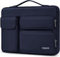 MOSISO 360 Protective Laptop Case 13.3 inch, 13-13.3 inch Laptop Sleeve Compatible with MacBook Air/Pro 13 / Pro 14, HP Dell ASUS Lenovo, Side Open Bag with 2 Raised&1 Flapover Pockets, Navy Blue