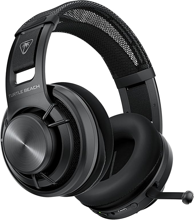 Turtle Beach Atlas Air Wireless Open Back PC Gaming Headset - PC, PS5, PS4, Mobile - 24-bit High-Fidelity Audio, Broadcast Grade Mic, Bluetooth, Floating Earcup, Memory Foam Cushions, 50-Hr Battery