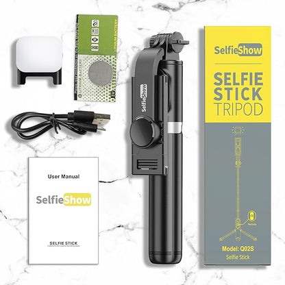 Portable 41 Inch Selfie Stick Phone Tripod with Wireless Remote Extendable Tripod Stand 360 Rotation Compatible with iPhone 14 13 12 11 pro Xs Max Xr X 8 7 6 Plus, Android Samsung Smartphone