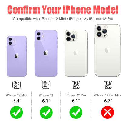 AGVEE 3+3 6 Pack for iPhone 12 & Mini & Pro Camera Lens Protector Cover