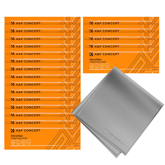 K&F CONCEPT Microfiber Cleaning Cloths Grey X20,High-Efficiency Cleaning