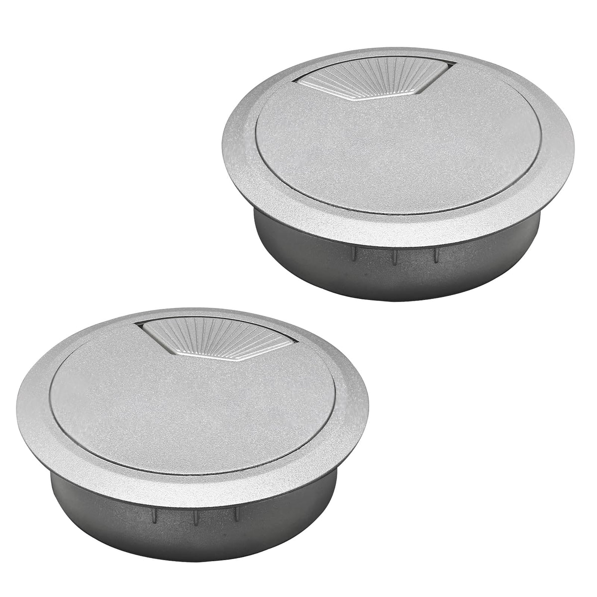 Desk Grommet 3-1/8" (80 mm), Desk Cord Hole Cover, White 2 Pcs