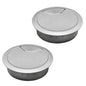 Desk Grommet 3-1/8" (80 mm), Desk Cord Hole Cover, White 2 Pcs