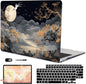for MacBook Air 13 inch Case 2021 2020 2019 2018 Release A2337 M1 A2179 A1932 with Touch ID, Crystal Black Pattern Plastic Hard Shell Case Cover for Mac Air 13 M1, Tide Illustration 2