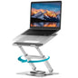 Lifelong 360 Rotating Adjustable Laptop Stand, 16" Tall Riser - Silver