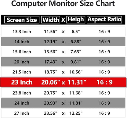 Computer Privacy Screen Protector 23 Inch with Hp Dell Acer Asus Samsung LG and More, Removable Security Shield Filter for 16:9 Aspect Ratio Monitor Like ViewSonic Sceptre AOC Koorui BenQ (23" Diagonal 16:9 1 Pack)
