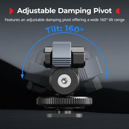 SMALLRIG Cold Shoe Adapter Mount for DJI Osmo 360 / Action 5 Pro / 4 / 3, with Quick Release Mount, 180° Tilt Adjustable - 5436