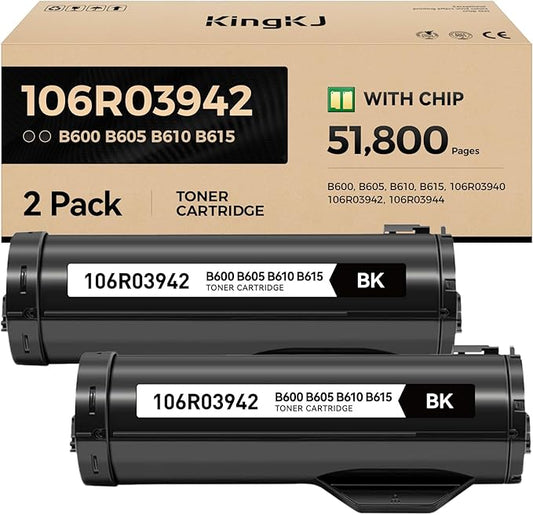 KingKJ VersaLink B600 B610 Black High Capacity Toner Cartridge 2-Pack