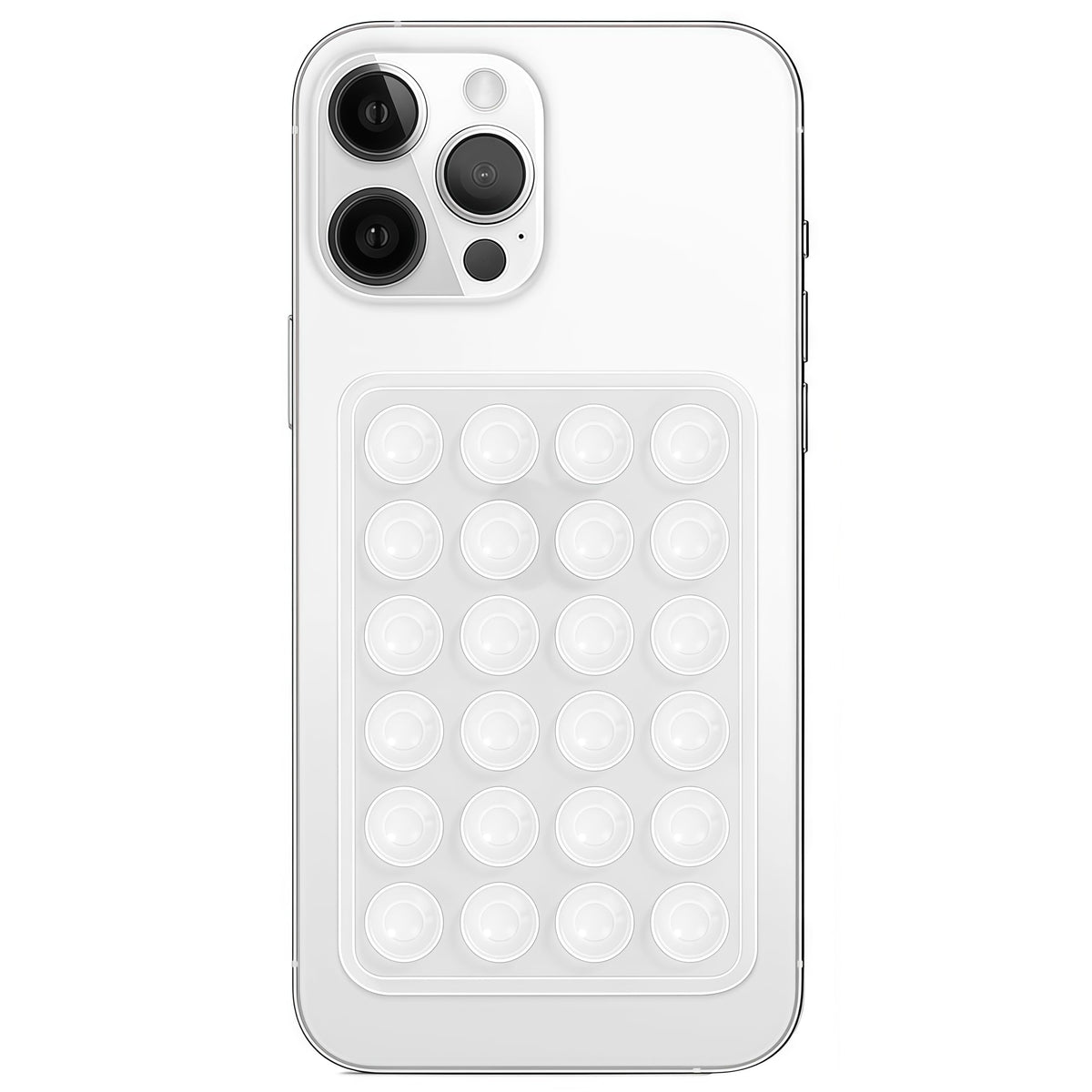 Anteel Silicone Suction Phone Case Mount, Non Slip Sticky Phone Grip for Cellphone, Silicon Adhesive Suction Cup Phone Mount, Strong Grip Holder for Selfies and Videos (Light Pink)