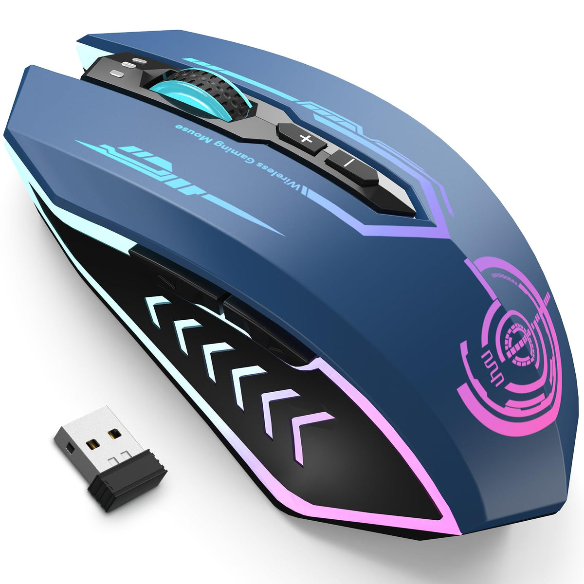 UHURU Wireless Gaming Mouse, Rechargeable 10000 DPI LED PC Mouse