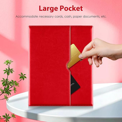 DTTO for iPad 11th (A16)/ 10th Generation Case with Keyboard (2025/2022), 7 Colors Backlit Wireless Detachable Keyboard Leather Folio Cover with Pencil Holder & Pocket, Bright Red