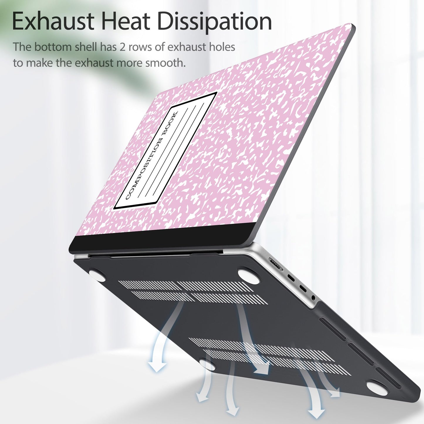 Tuiklol for MacBook Pro 14 Inch Case 2024-2021 Release M4 A3112 A3401 A3185/M3 A2918 A2992/M2 A2779/M1 A2442 Pro/Max,Hard Shell Case with Screen Protector for Touch ID,Composition Book