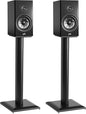 ECHOGEAR Premium Universal Floor Speaker Stands - Vibration-Absorbing MDF Design Works with Edifier, Polk, & Other Bookshelf Speakers Or Studio Monitors - Includes Sound Iso Pads & Carpet Spikes