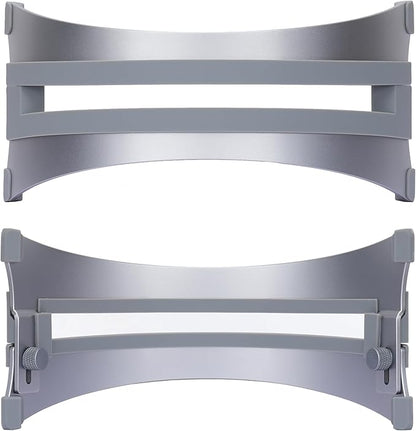 Adjustable Vertical Laptop Stand - 6061 Aluminum, CNC Precision, Anodized Finish, Fits All Laptops Including 17-inch, Ventilated Design, Anti-Slip Silicone Pads, ARC Shaped Stands