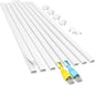 Yecaye Cord Hider, One-Cord Cable Concealer, Cord Covers for Wires on Wall, Easy Install Cable Management Kit for 2 Small Wires, Cables Raceway Home Office, W0.59in H0.4in, White