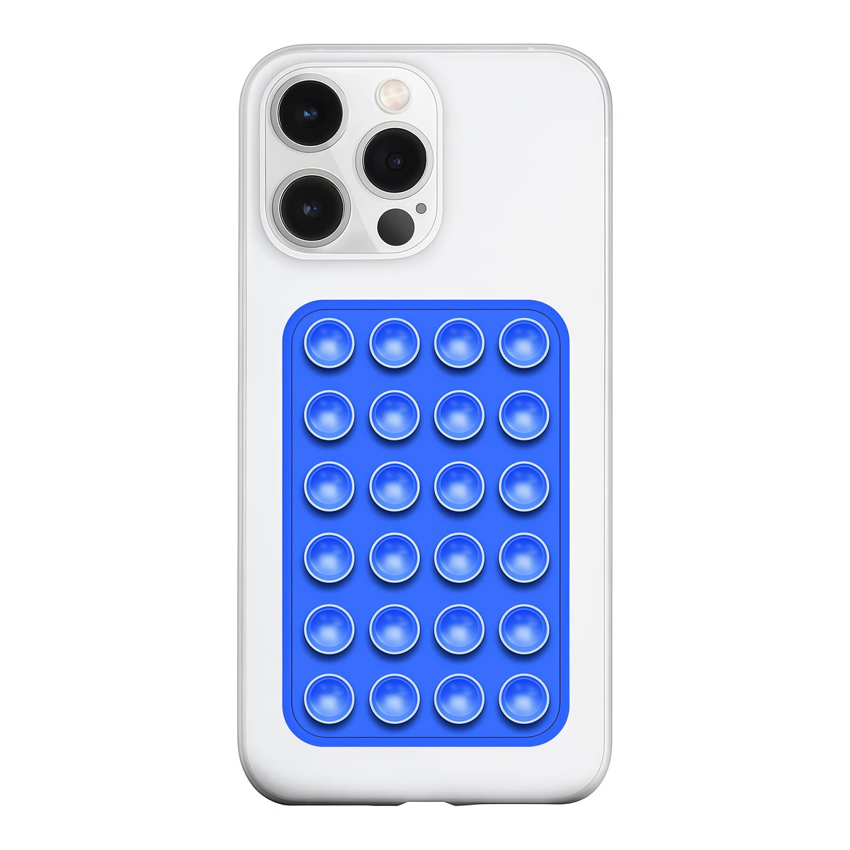 LvShuLiangPin Anteel Silicone Suction Phone Case Mount, Silicon Adhesive Phone Accessory for Smartphones, Hands-Free Mirror Shower Phone Holder for Selfies, Tiktok Videos (Translucent)