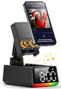 Bluetooth Speaker Birthday Gift for Men:Induction Cell Phone Stand Black