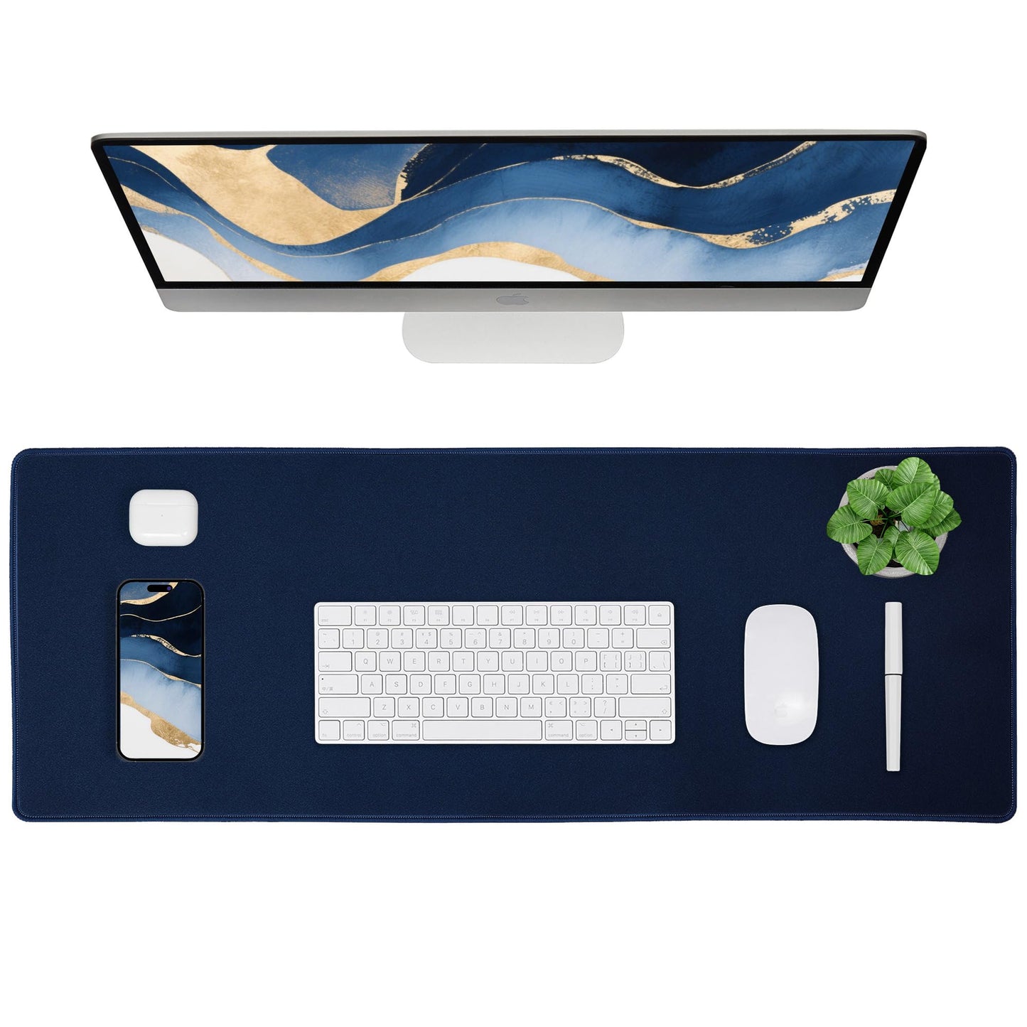 ALOANES Non-Slip Extended Mouse Pad Office&Home Desk Mat Stitched Edge