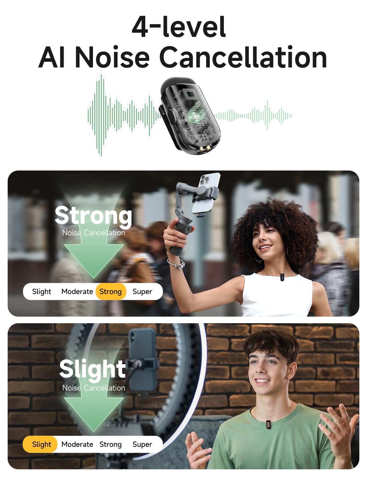 MAONO Wave T1 Mini Lavalier Microphone for iPhone/Android with USB C Plug