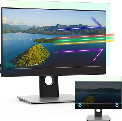 [2-Pack] 27 Inch Anti Blue Light Anti Glare Computer Screen Protector for 16:9 Widescreen Monitor, Removable Anti-Scratch Anti-UV Blocking Screen Filter, Eye Protection Reduce Eye Fatigue and Strain