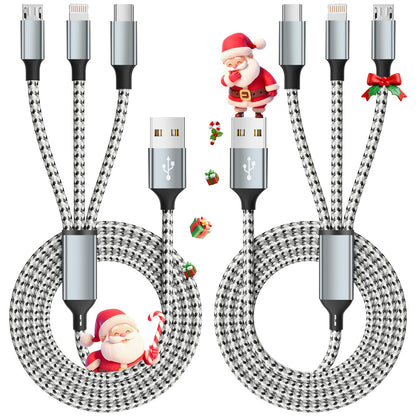 Travel Essentials Multi Charging Cable, USB Cable Universal Charger, 2Pc4FT