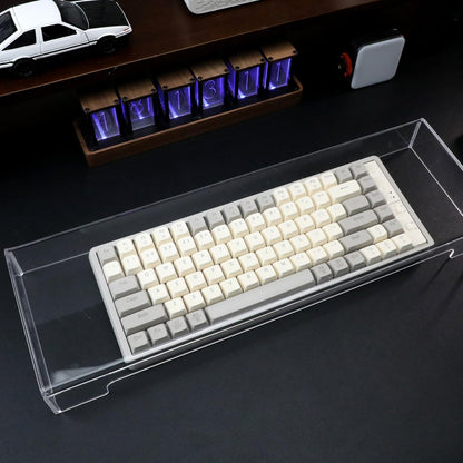 Cabilock Keyboard Dust Cover Protector for Desktop and Laptop Clear Acrylic Keyboard Cover for Cats Water and Dust Resistant Lid Easy to Clean Protection for Home and Office Use 18.70X6.1