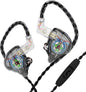 YINYOO KBEAR Storm Professional in Ear Headphones Monitor Earphones for Singers Drummers Musicians Bassists, Custom Wired Earbuds IEM, Hi Res Detachable OFC Silver-Plated Cable Auriculares
