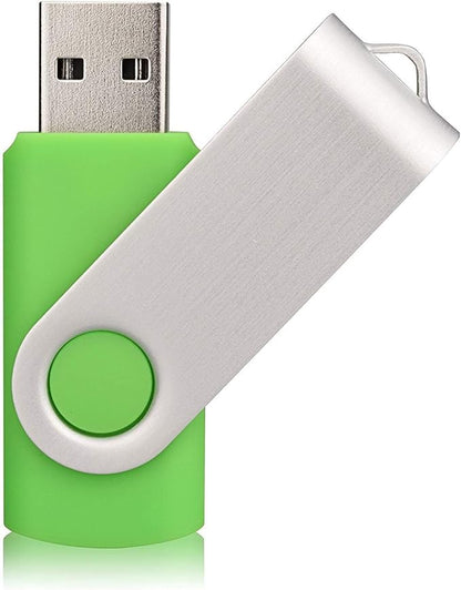 Aiibe 10 Pieces 32GB USB Flash Drive 10 Pack USB 2.0 Memory Stick Thumbdrives (Mix Colors : Black Blue Red Green Orange White Yellow Pink Purple Silver)