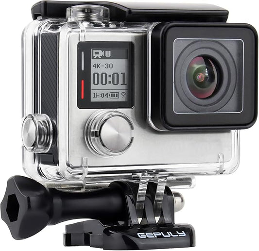 Waterproof Housing Case for GoPro Hero 4 Black, Hero 4 Silver, Hero 3+, Hero 3 Underwater Photography - Waterproof Up to 131 ft (40M) - with Quick Release Mount, Thumb Screw
