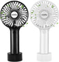 Miady 2-Pack Upgraded 5000mAh Portable Handheld Fan 3 Speed Mini USB Strong Wind 7-20 Hours Runtime Personal Electric for Travel Office Outdoor