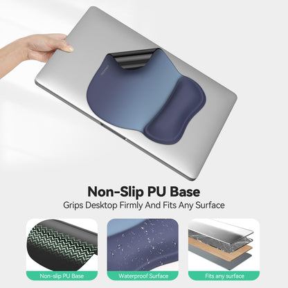 TECKNET Gel Ergonomic Mouse Pad with Wrist Rest, Non-Slip PU Base, Gradient