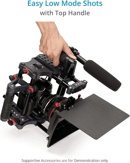 Power DSLR Camera Cage for DSLR DSLM Cameras Only. Adjustable Handles & 15mm Rod Adapter. Tripod Compatible. Comes with Quick-Release Plate (FC-CTH)