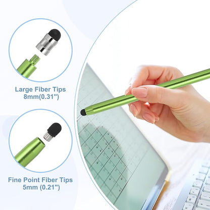 PATIKIL 5 Pcs Stylus Pens for Touch Screens, 2 in 1 High Sensitivity Universal Pen Capacitive Stylus for Phone Tablets Laptop Touch Screen Devices, Green