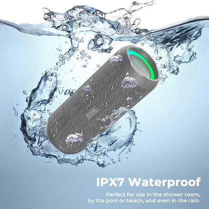RIENOK Portable Bluetooth Speaker 30W Dual Pairing True Wireless Stereo HD Sound IPX7 Waterproof Outdoor Sport Shower Wireless Speaker Bluetooth 5.3 for Home Party
