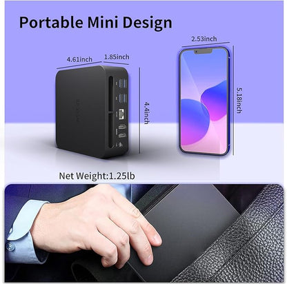 Mini Gaming PC, AMD Ryzen 9 7940HS 32GB DDR5 1TB SSD 5600 MHz, Alloy 9 Desktop Gaming Mini Computers, Radeon 780M Graphics, 2.5Gbps LAN, HDMI 2.1, 8K USB 4.0 Wi-Fi 6E/BT5.3 (3-Year After-Sale Support)