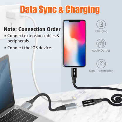 AGVEE 1ft Lightning Extension Cable