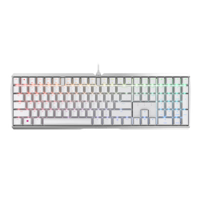 Cherry MX 3.0S, Wired Mechanical Gaming Keyboard, Robust Aluminum Housing, RGB-Lighting, Full Key Rollover, Anti Ghosting, MX RED Switches, White