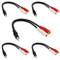 Cmple - 3.5mm Mini Plug to 2 RCA Jack Gold Plated Y Adapter, 3.5mm Male to 2 Female Jack Stereo Audio Cable