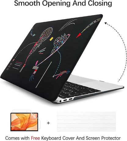 Berkin Arts for MacBook Air 15 inch Case 2025 2024 2023 Release M4 A3241 M3 A3114 M2 A2941 with Keyboard Cover & Screen Protector Naive Art Illustrated (Two Sides by Kandinsky)