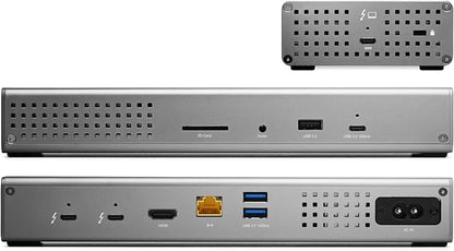 OWC Thunderbolt Go Dock, 11 Ports, Built in Power Supply, 90W Charging, TB4 (USB-C), USB, HDMI, 2.5GbE, SD, Also Compatible with USB-C Devices, Supports Thunderbolt Share