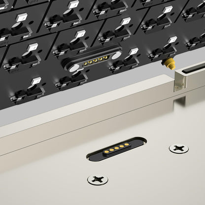 KEEBMONKEY WOBKEY Crush 80 Reboot CNC Aluminum 5-Second Quick-Release Triple-Mode Connectivity Mechanical Keyboard with Superior Acoustics (Pro Silver)