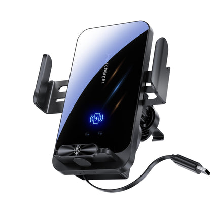HOLIKLJY Magnetic Phone Holder Wireless Car Charger Phone Mount, Black