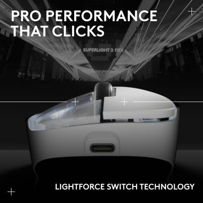 Logitech G PRO X Superlight 2 DEX Wireless Gaming Mouse - White