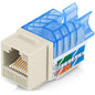 Everest 45 Degree RJ45 Cat6 Keystone Jacks Slim Profile 20-Pack Orange