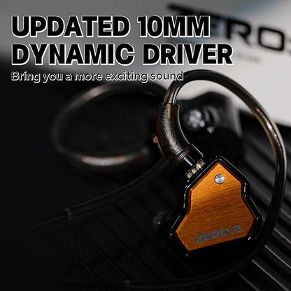 Linsoul 7Hz x Crinacle Zero:2 in Ear Monitor, Updated 10mm Dynamic Driver IEM, Wired Earbuds Earphones, Gaming Earbuds, with OFC IEM Cable for Musician (Orange)