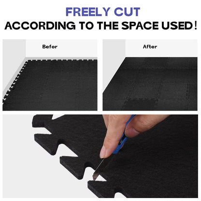 Starfavor Sound Absorbing Interlocking Floor Mats 11.8" x 11.8", 20 Pcs