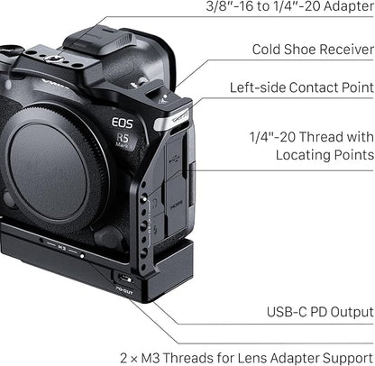 Tilta Full Camera Cage with Cooling System Compatible with Canon R5 Mark II - Black