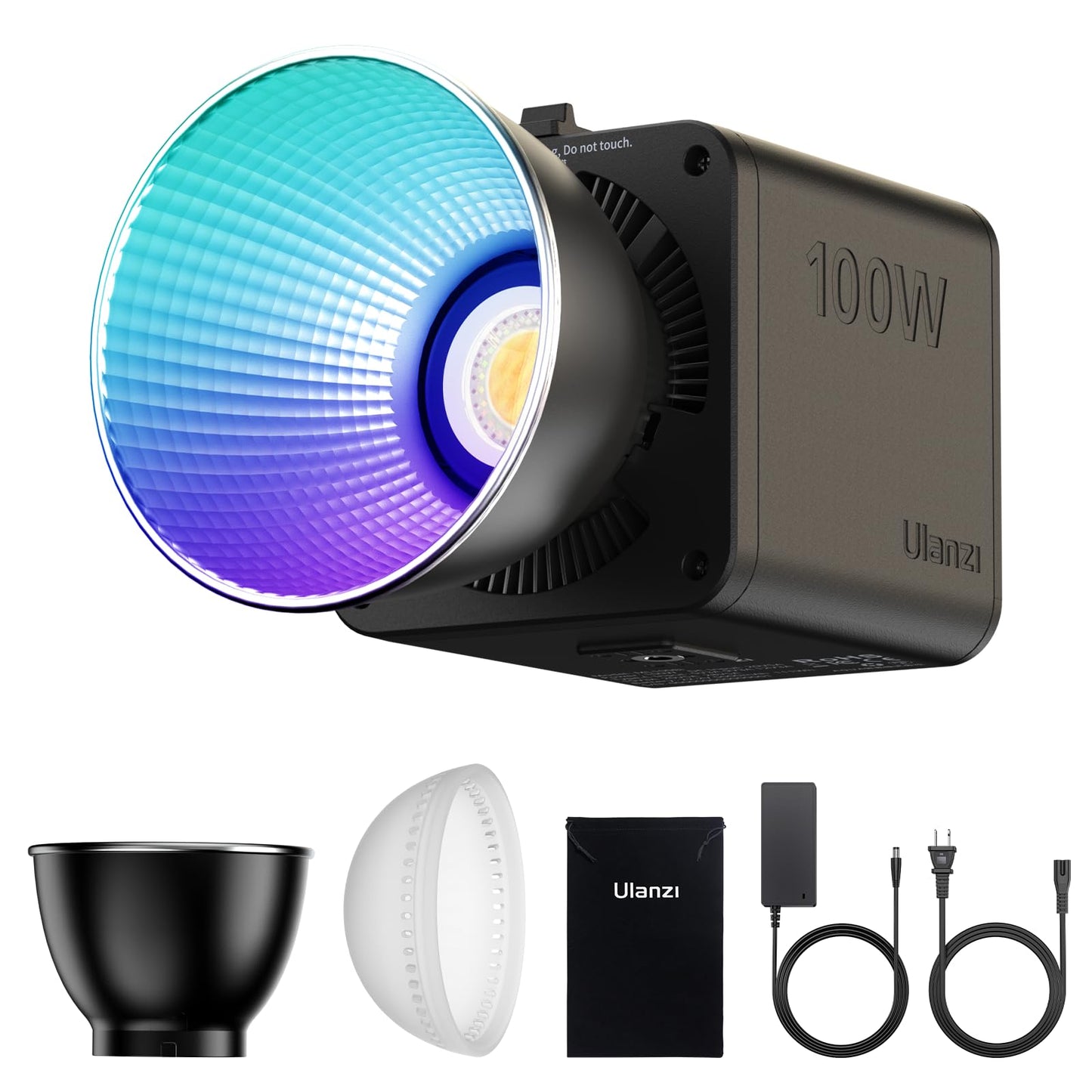 Ulanzi 100W Portable RGB COB Video Light 2700K-6500K CRI95+ CCT Full Color