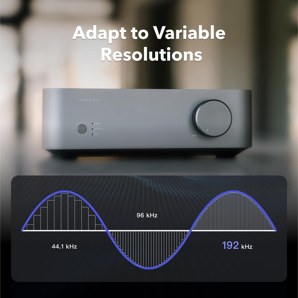 WiiM Vibelink Amp Stereo Amplifier for Passive Speaker Upgrade