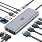 USB C Docking Station 4 Monitors, LIONWEI 13-in-1 USB C Hub for Laptop Mac